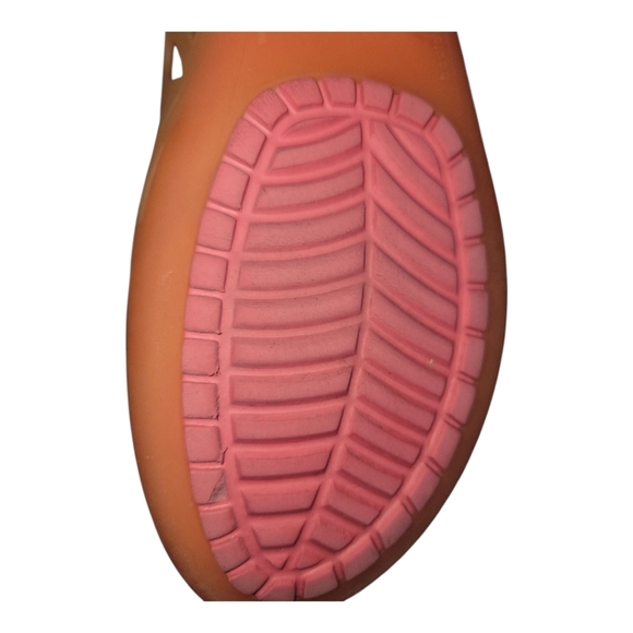 Crocs Adrina III Orange Pink Women's Jelly Peep Toe Slip On Flats W8 - Picture 10 of 10